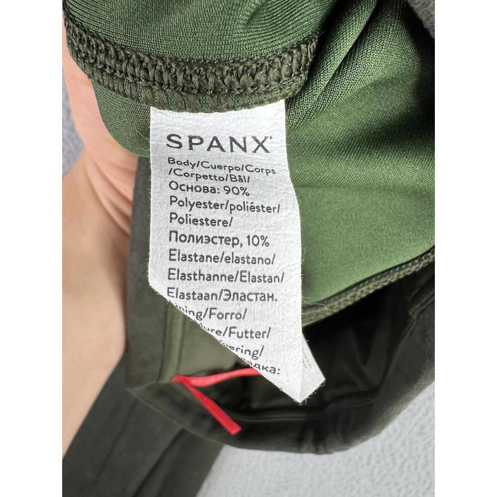 SPANX Faux Suede Leggings High Waisted Hunter Green Size S fits a XS - Picture 12 of 14